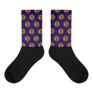 Bitcoin Sign Printed Long Socks